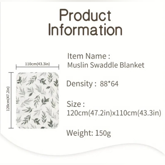 **LAST ONE!!!** 100% Natural Cotton Muslin Swaddle Blankets Infant/Baby/Newborn - Picture 10 of 11